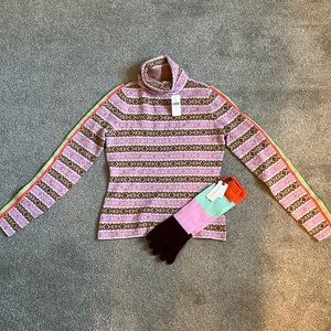 Anthropologie sweater and glove set